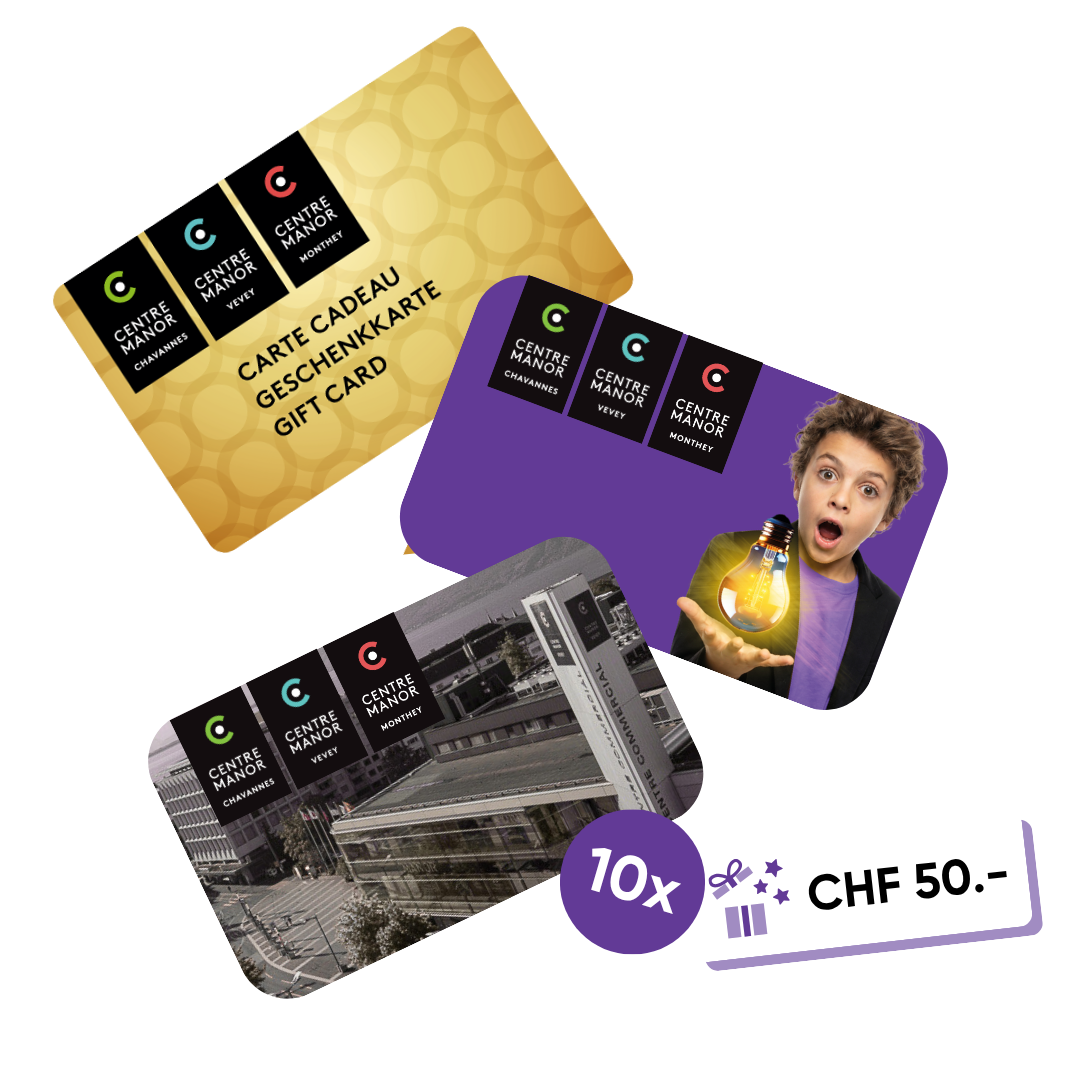 Cartes cadeaux - Centre manor Vevey